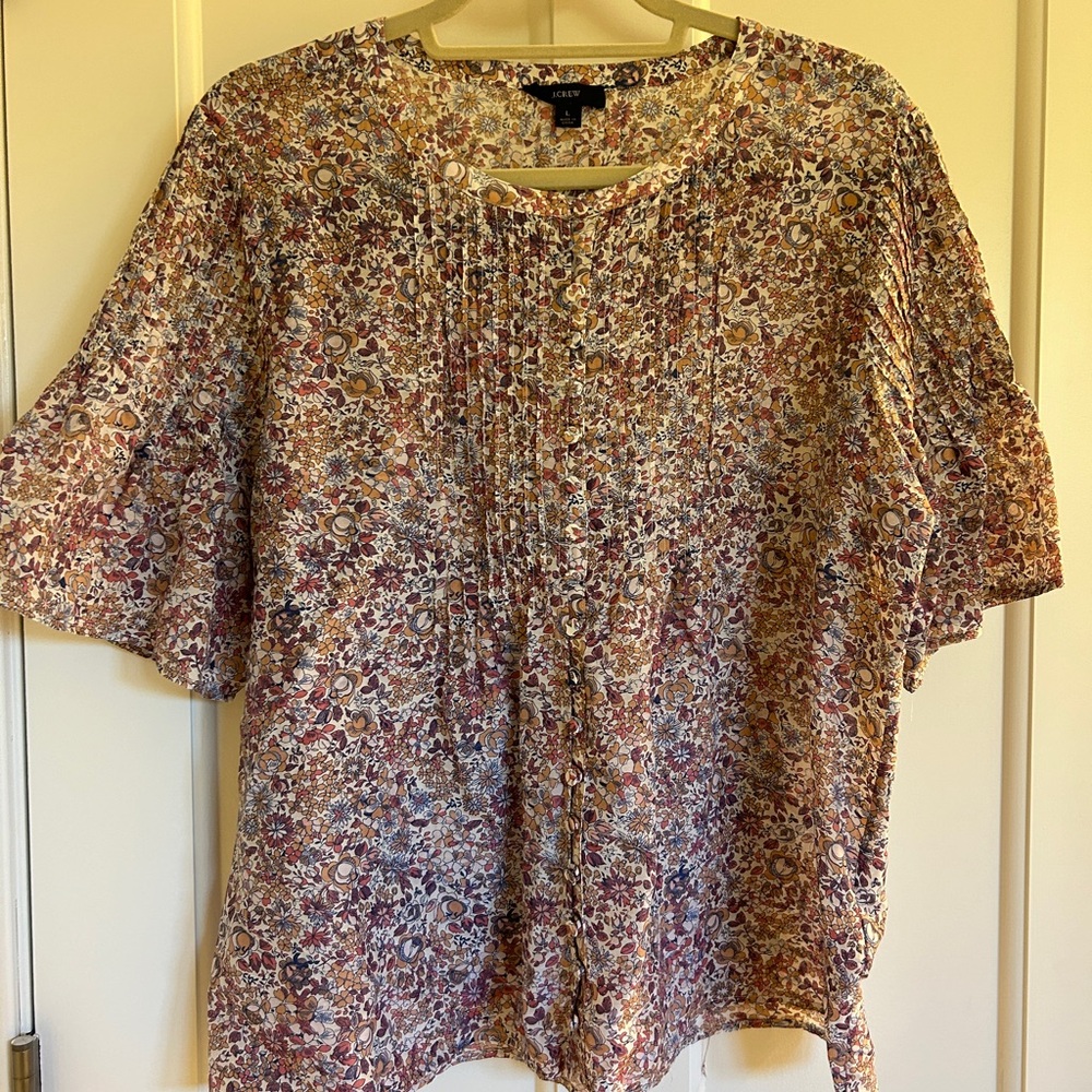 J.Crew cotton/silk voile blouse
